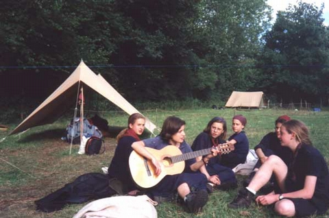 Moment de détente (chez la patrouille du Kiang)